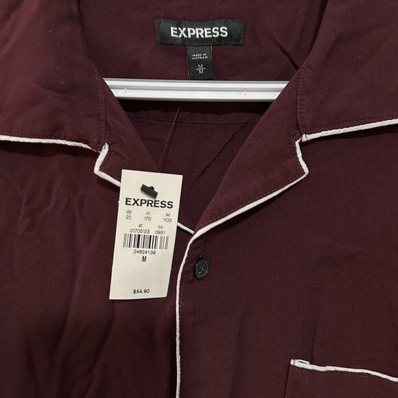 Express Medium Rayon Button Down Shirt - Picture 3 of 4